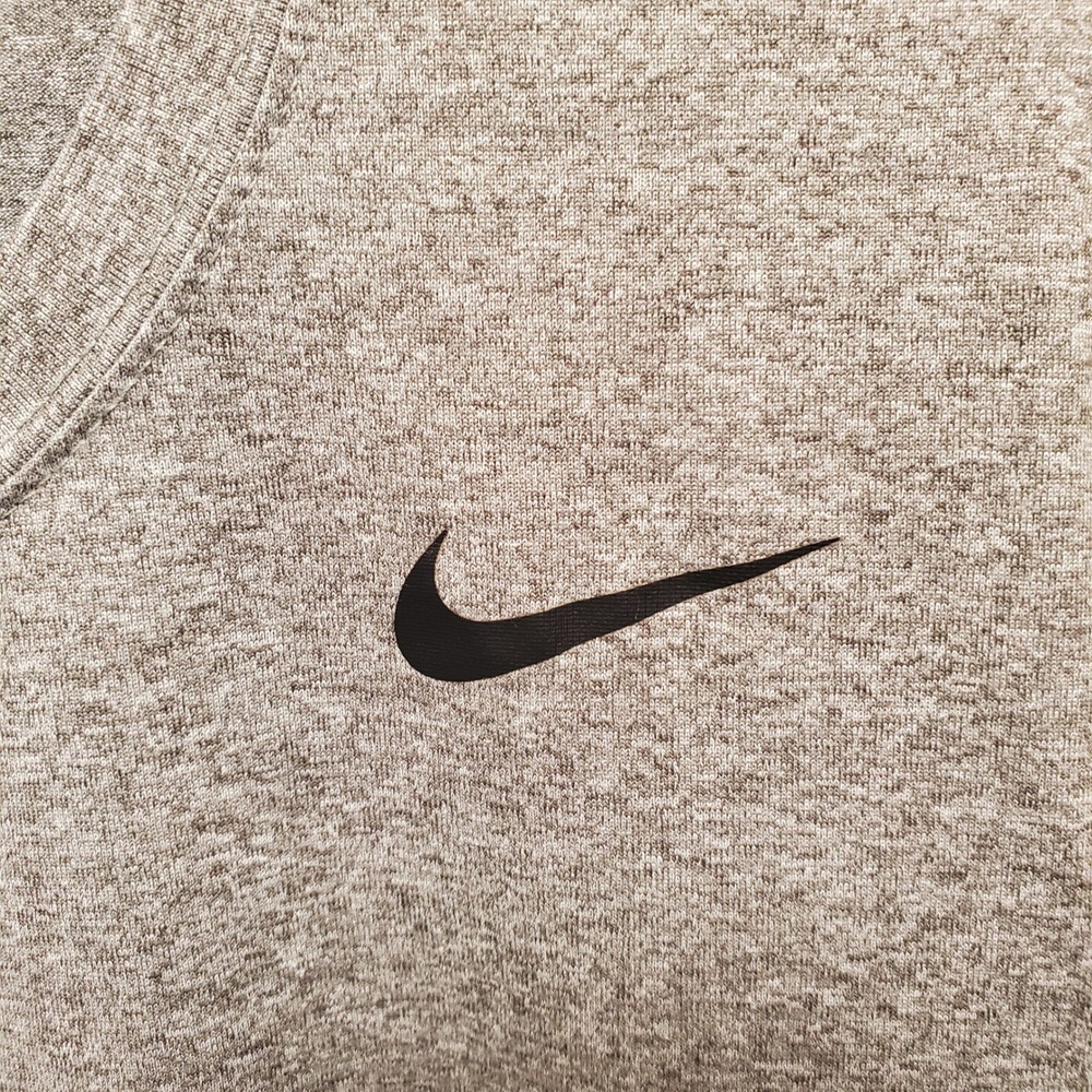 Nike Dri-FIT Mens Training Shirt Gray Heathered Short Sleeve Gym Tee Size S - Picture 2 of 4